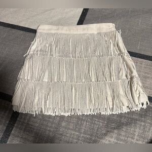 Blue Buttercup Faux Suede Mini Skirt